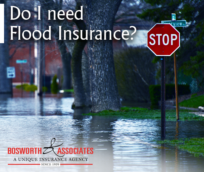 Flood insurance policy from Bosworth and Associates Insurance Agency from Tyler Texas