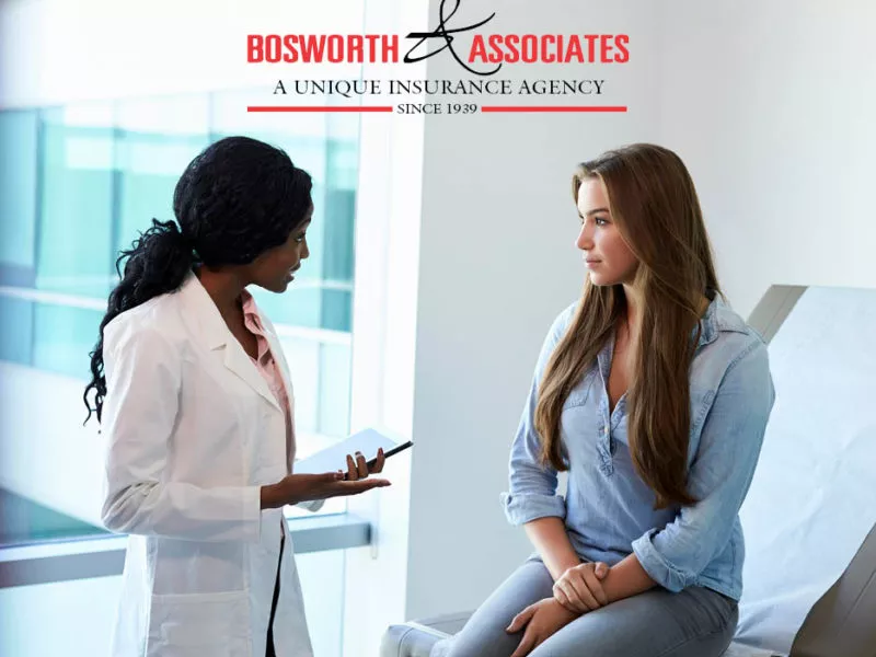 a girl at a doctor's appointment, Bosworth $ Associates agency, Tyler, TX