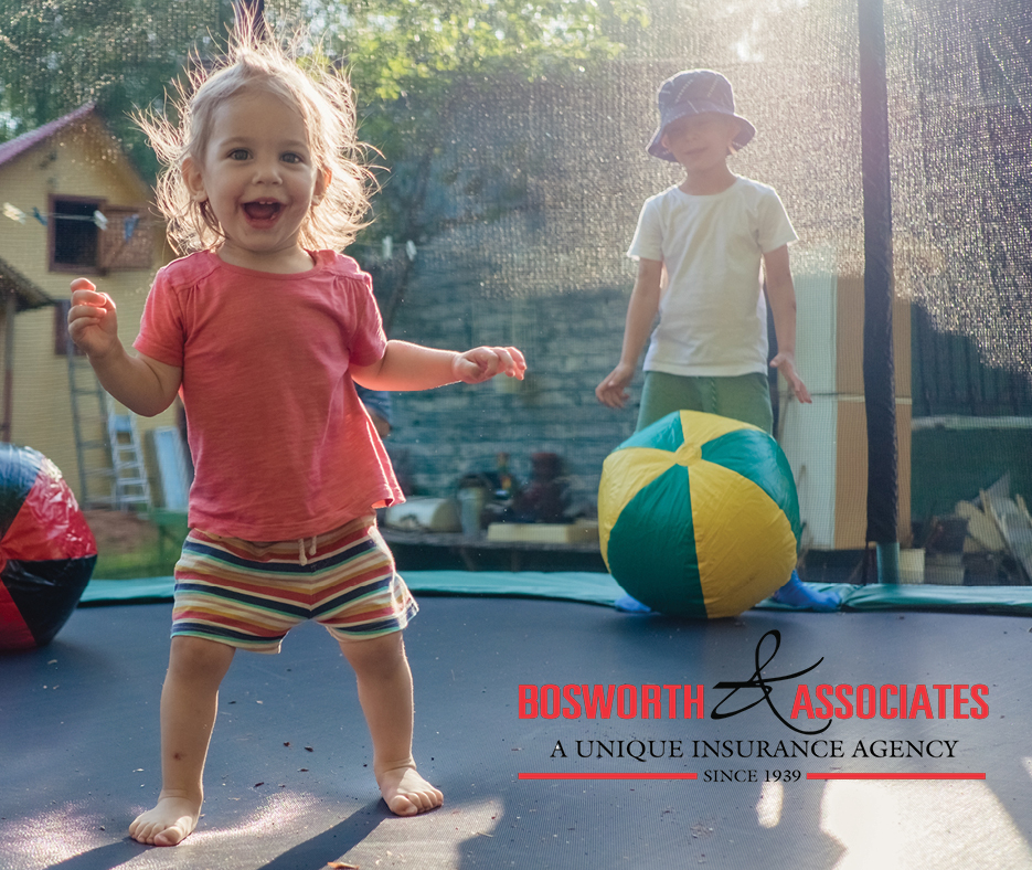 Toddlers playing with balls. An illustration of backyard safety tips for kids.