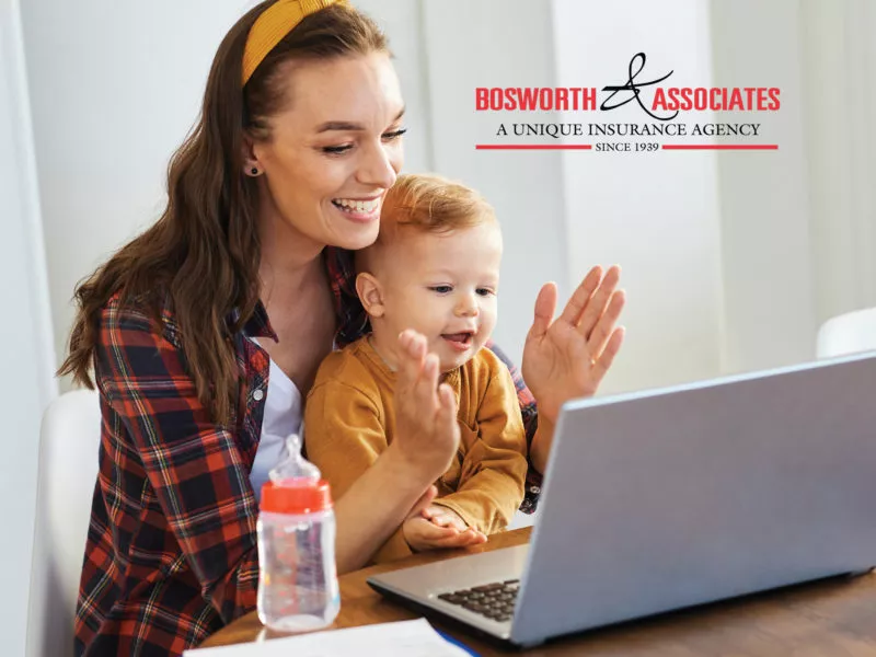 Mom with a baby. The picture ilustrates Insurance For Single Parents