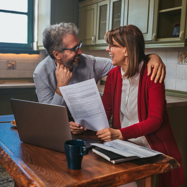 East Texas couple reviewing umbrella insurance policy